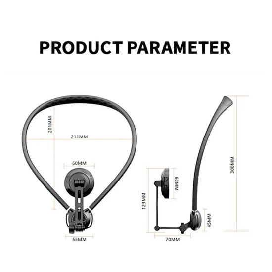 Jmary MG-03 Magnetic Neck Mount Holder for POV Shooting